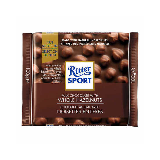 Ritter Sport Milk Chocolate Whole Hazelnuts 