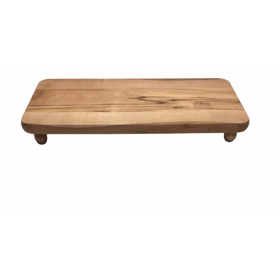 Red Birch Wood Charcuterie Board With Feet 